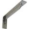 Ekena Millwork Embrey Steel Bracket, Hammered Silver 2"W x 14"D x 5 1/4"H BKTM02X14X05EBHSV - alternate 1